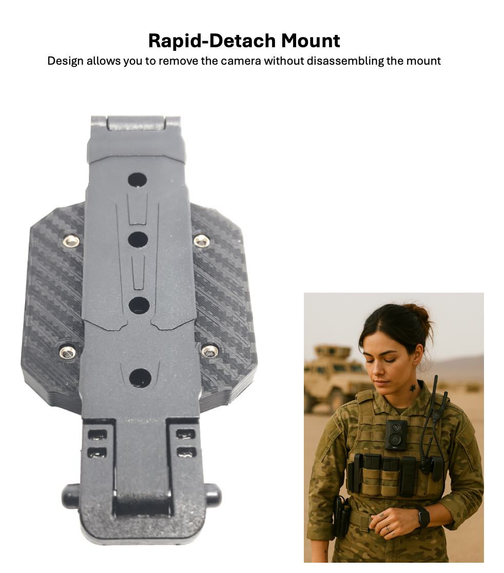 Sandbox Tactical Single Molle Cam Mount designed for Axon Taser body cam 2,3,4