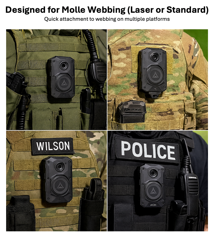 Sandbox Tactical Single Molle Cam Mount designed for Axon Taser body cam 2,3,4