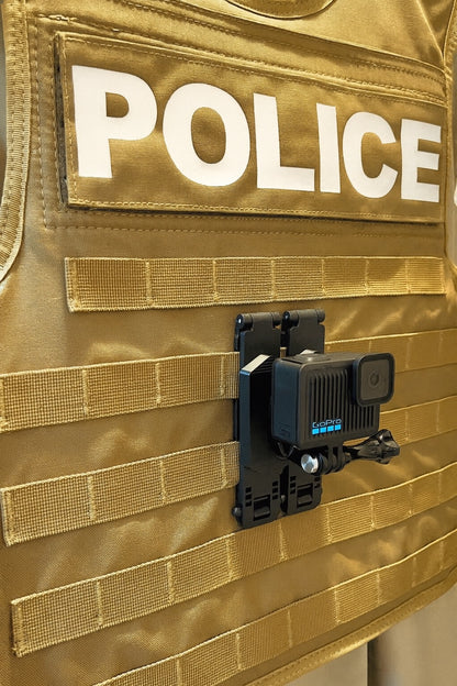 MOLLE Body Camera Mount Made for GoPro – Tactical Chest & Shoulder Strap Camera Holder (GoPro Not Included)